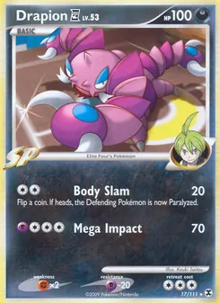 Drapion E4 card from Rising Rivals, number 17/111