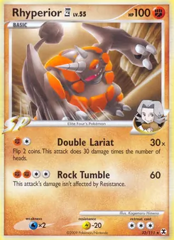 Rhyperior E4 card from Rising Rivals, number 32/111