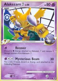 Alakazam E4 card from Rising Rivals, number 38/111