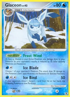 Glaceon card from Rising Rivals, number 41/111