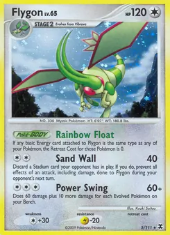 Flygon card from Rising Rivals, number 5/111
