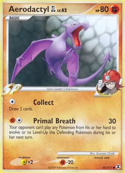 Aerodactyl GL card from Rising Rivals, number 55/111