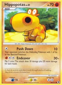 Hippopotas card from Rising Rivals, number 64/111