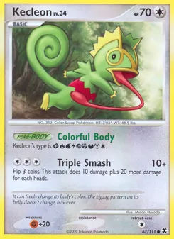 Kecleon card from Rising Rivals, number 67/111
