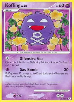 Koffing card from Rising Rivals, number 68/111