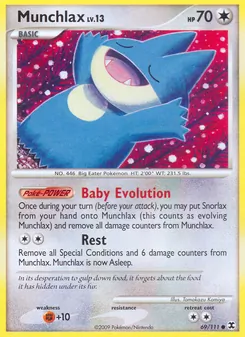 Munchlax card from Rising Rivals, number 69/111