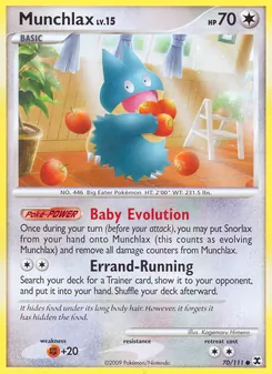 Munchlax card from Rising Rivals, number 70/111