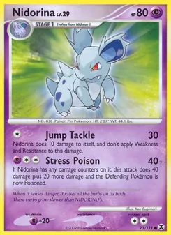 Nidorina card from Rising Rivals, number 73/111