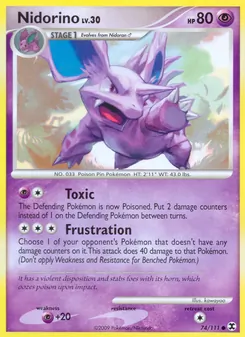Nidorino card from Rising Rivals, number 74/111