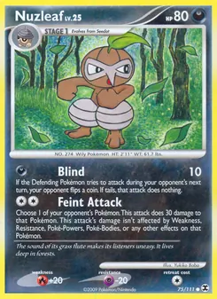 Nuzleaf card from Rising Rivals, number 75/111
