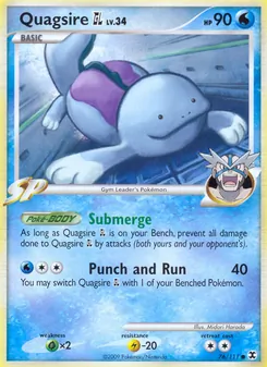 Quagsire GL card from Rising Rivals, number 76/111