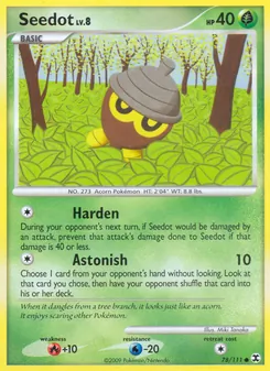 Seedot card from Rising Rivals, number 78/111