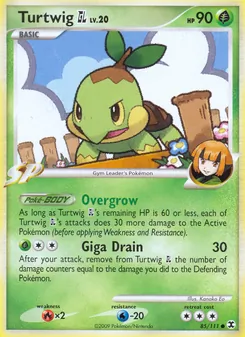 Turtwig GL card from Rising Rivals, number 85/111