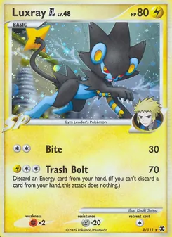 Luxray GL card from Rising Rivals, number 9/111
