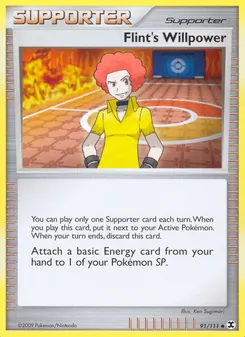 Flint's Willpower card from Rising Rivals, number 91/111