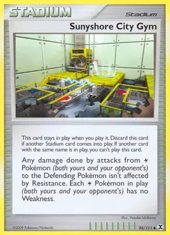 Sunyshore City Gym card from Rising Rivals, number 94/111