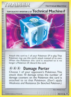 Team Galactic's Invention G-107 Technical Machine G card from Rising Rivals, number 95/111