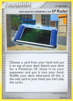 Team Galactic's Invention G-109 SP Radar card from Rising Rivals, number 96/111