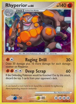 Rhyperior card from Supreme Victors, number 10/147