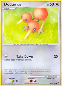 Doduo card from Supreme Victors, number 102/147