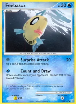 Feebas card from Supreme Victors, number 104/147