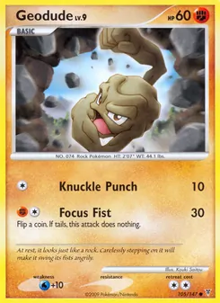 Geodude card from Supreme Victors, number 105/147