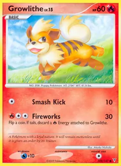 Growlithe card from Supreme Victors, number 108/147