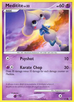 Meditite card from Supreme Victors, number 113/147