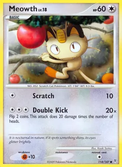 Meowth card from Supreme Victors, number 114/147
