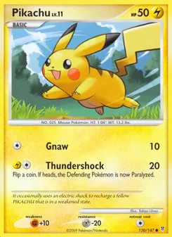 Pikachu card from Supreme Victors, number 120/147
