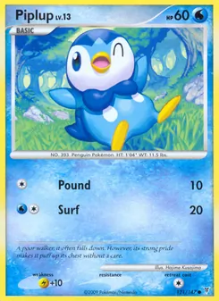 Piplup card from Supreme Victors, number 121/147