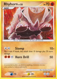 Rhyhorn card from Supreme Victors, number 122/147