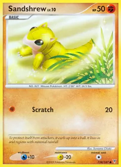 Sandshrew card from Supreme Victors, number 124/147