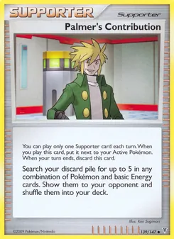 Palmer's Contribution card from Supreme Victors, number 139/147
