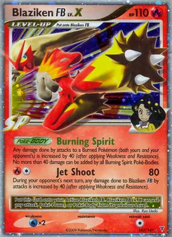 Blaziken FB LV.X card from Supreme Victors, number 142/147