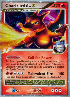 Charizard G LV.X card from Supreme Victors, number 143/147