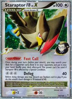 Staraptor FB LV.X card from Supreme Victors, number 147/147