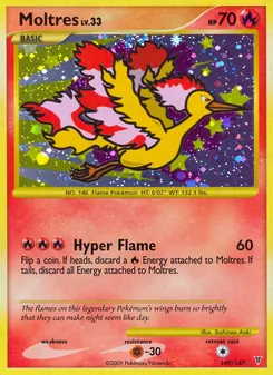 Moltres card from Supreme Victors, number 149/147