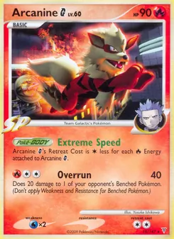 Arcanine G card from Supreme Victors, number 15/147