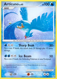 Articuno card from Supreme Victors, number 16/147