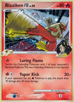 Blaziken FB card from Supreme Victors, number 2/147