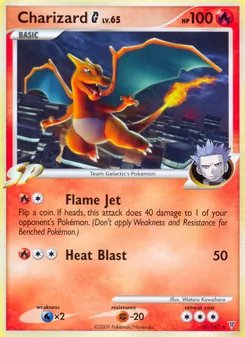 Charizard G card from Supreme Victors, number 20/147