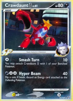 Crawdaunt G card from Supreme Victors, number 23/147