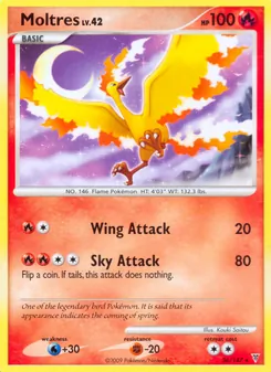 Moltres card from Supreme Victors, number 36/147