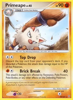 Primeape card from Supreme Victors, number 39/147