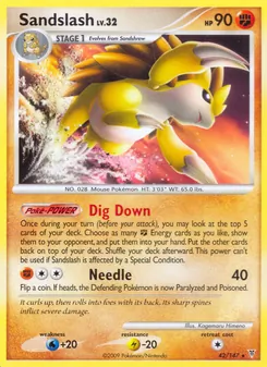 Sandslash card from Supreme Victors, number 42/147
