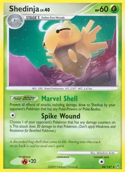 Shedinja card from Supreme Victors, number 44/147