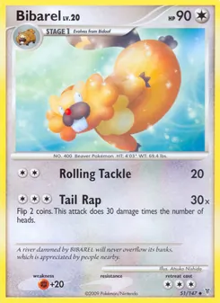 Bibarel card from Supreme Victors, number 51/147