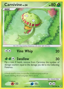 Carnivine card from Supreme Victors, number 53/147