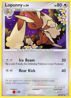 Lopunny card from Supreme Victors, number 63/147